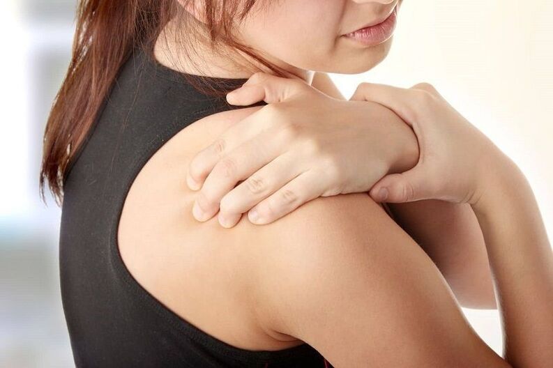 In cervical osteochondrosis, pain radiates to the shoulder